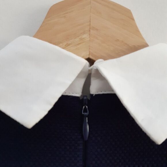 Zara Trafaluc Navy Cutout Collar Mini Dress - Picture 6 of 10